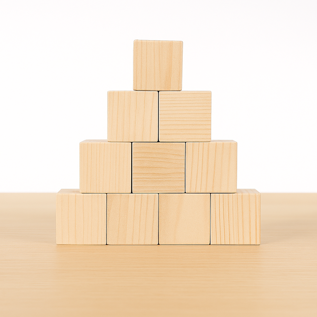 FRACP Candidate Exam - Wooden Blocks - Natural - 1 Inch - Pk 10