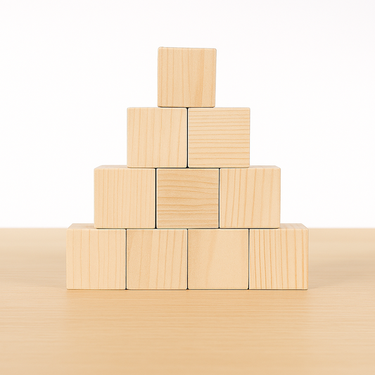 FRACP Candidate Exam - Wooden Blocks - Natural - 1 Inch - Pk 10