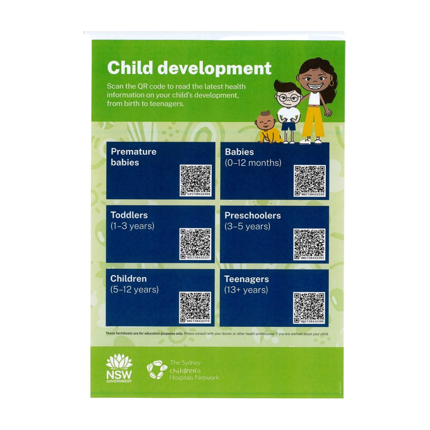 Child development QR Code Poster Download Resource - PDF