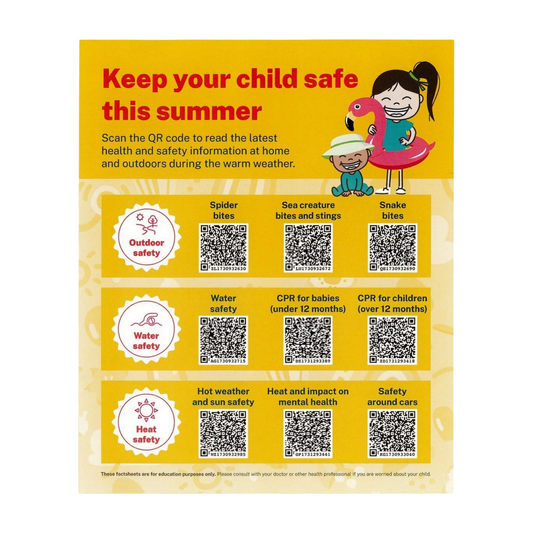 Keep your child safe this summer QR Code Poster Download Resource - PDF